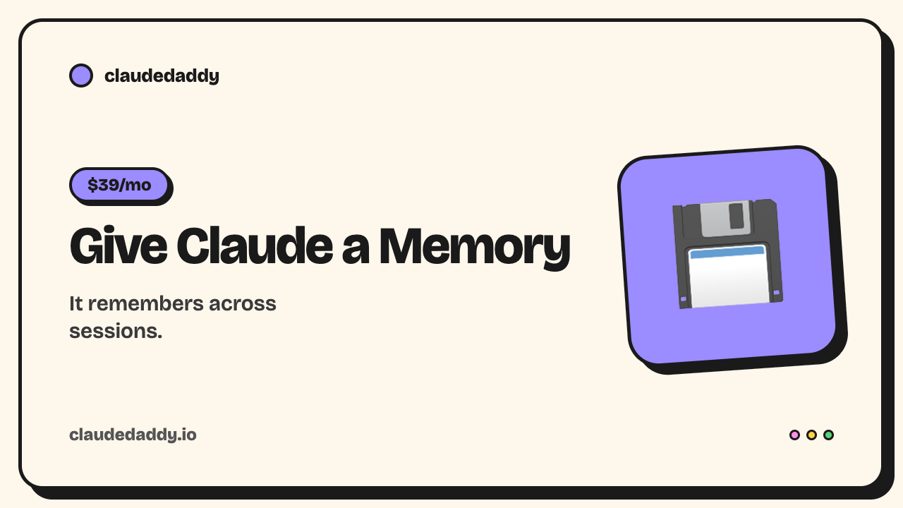 Give Claude a Memory